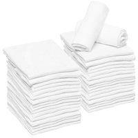 Baby Cloth Diapers Reusable 100% Cotton (24 x 24 inches): White / 18 Pack
