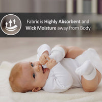 Baby Cloth Diapers Reusable 100% Cotton (24 x 24 inches): White / 18 Pack