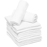 Baby Cloth Diapers Reusable 100% Cotton (24 x 24 inches): White / 18 Pack