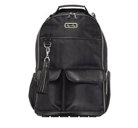 Black Herringbone Boss Backpack™ Diaper Bag